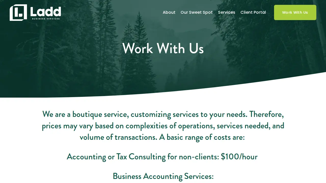Ladd Business Services page