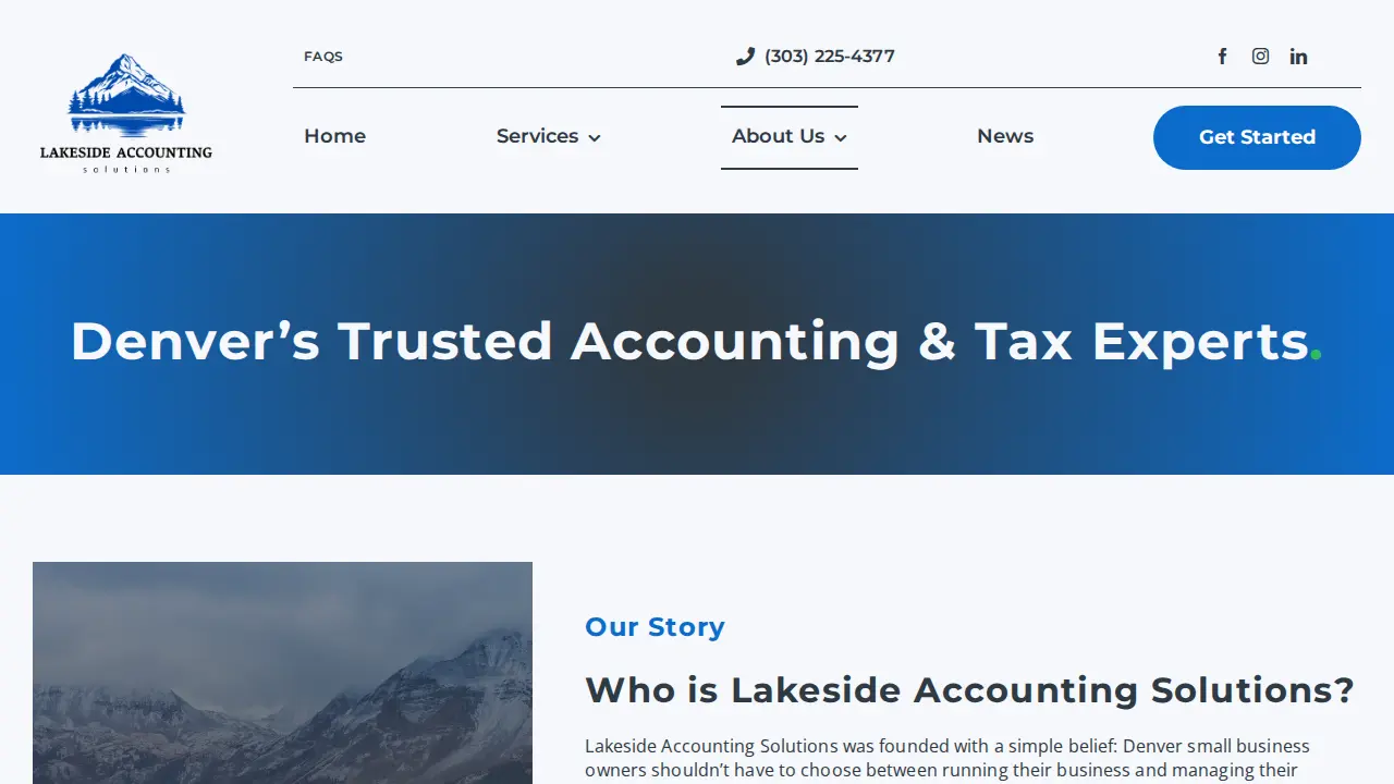 Lakeside Accounting page