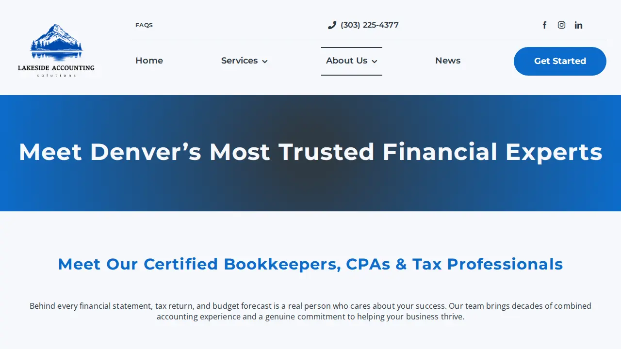 Lakeside Accounting page