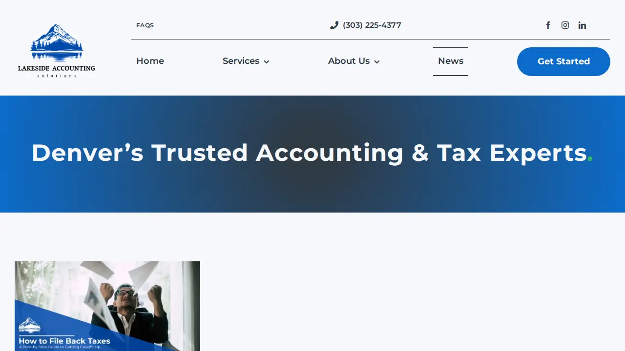 Lakeside Accounting page