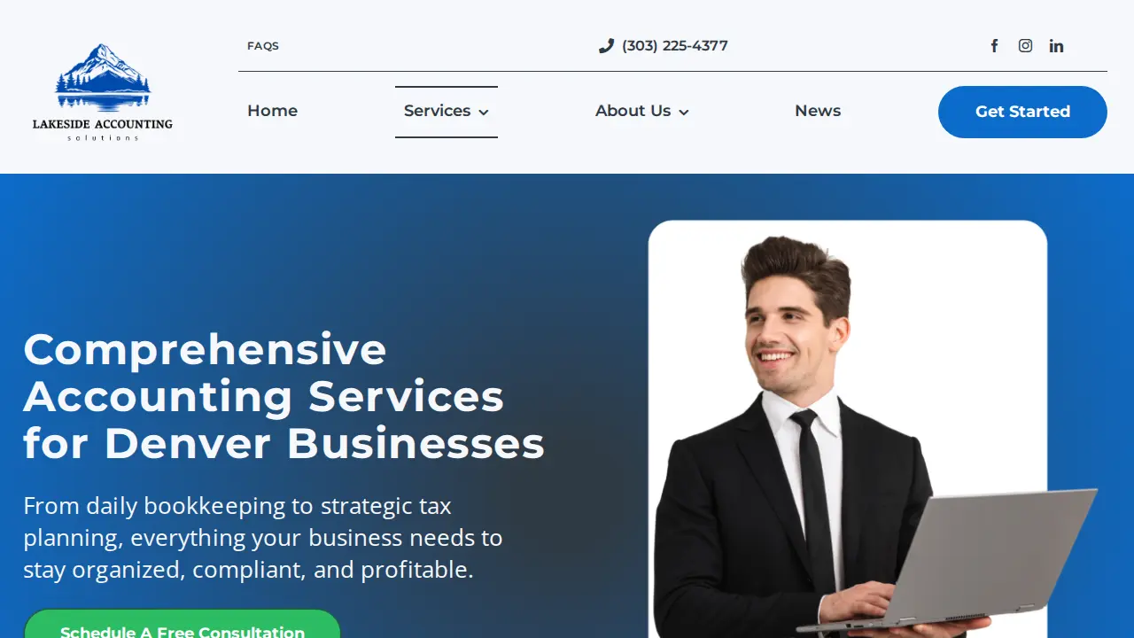 Lakeside Accounting page