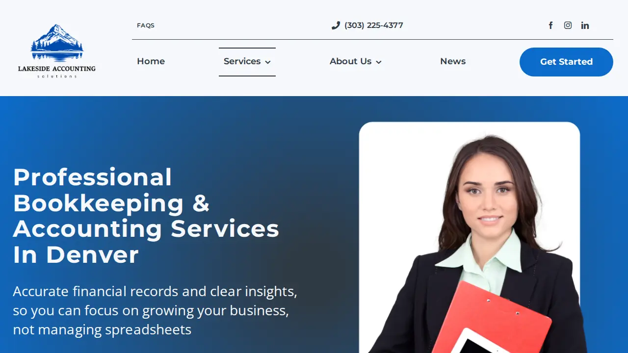 Lakeside Accounting page
