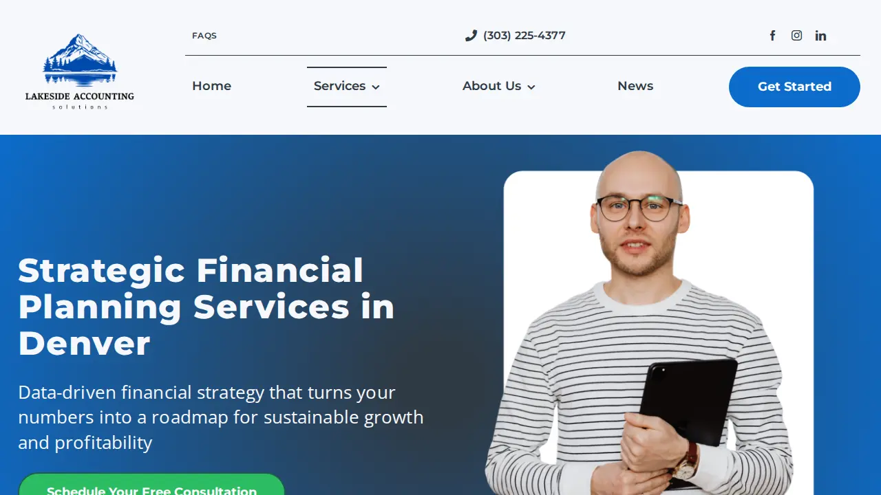 Lakeside Accounting page