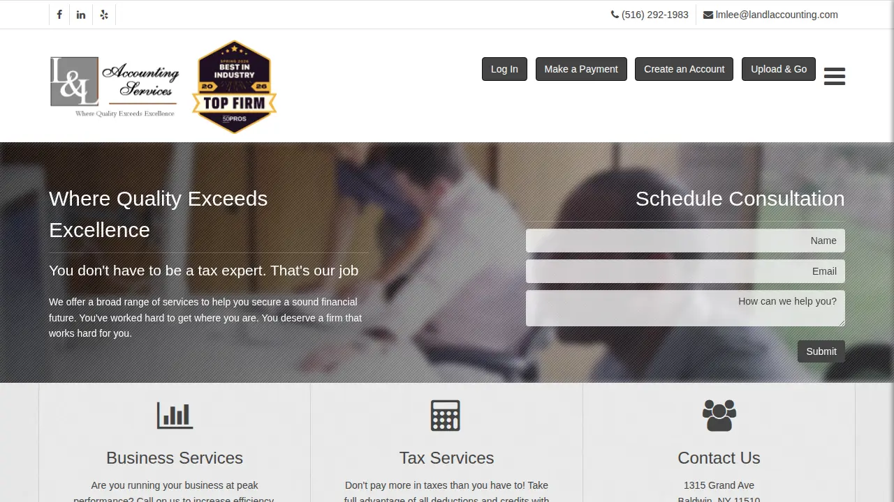 L & L Accounting Services page