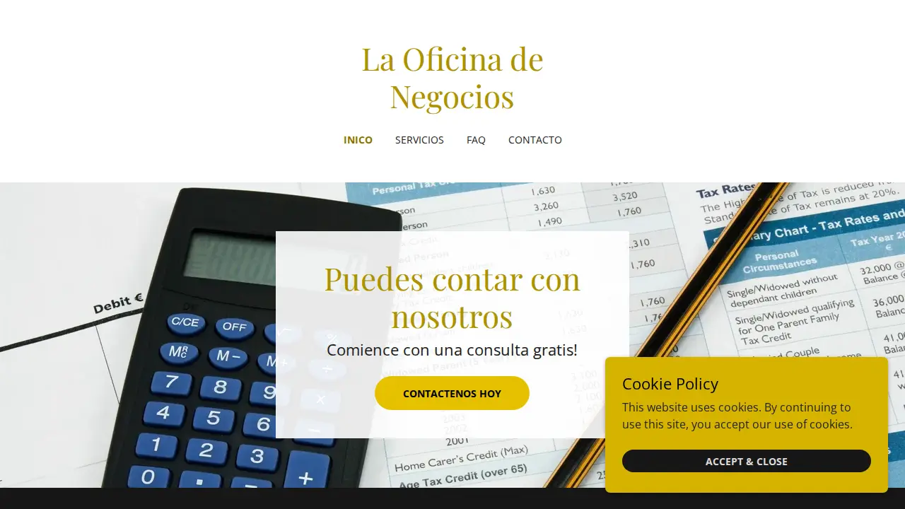 La Oficina de Negocios page