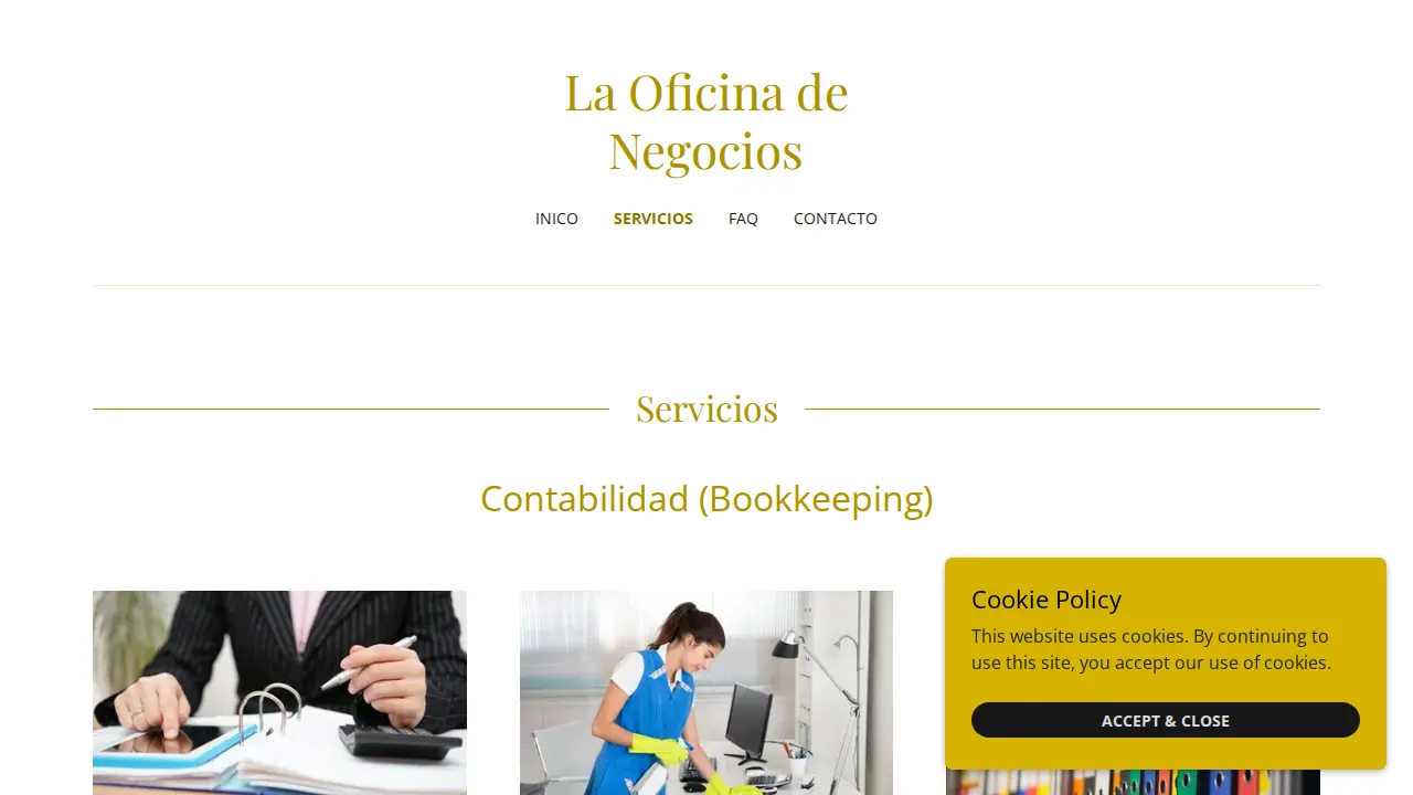 La Oficina de Negocios page