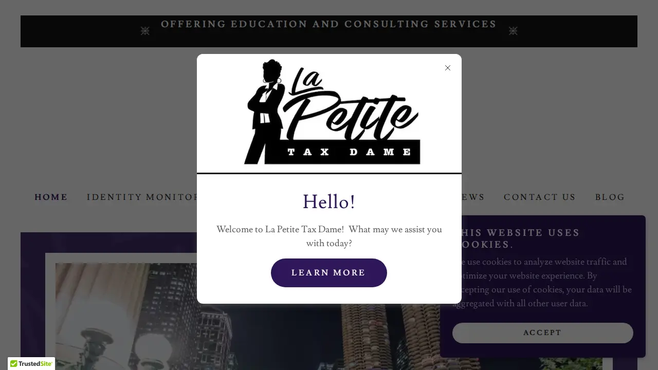 La Petite Tax Dame page