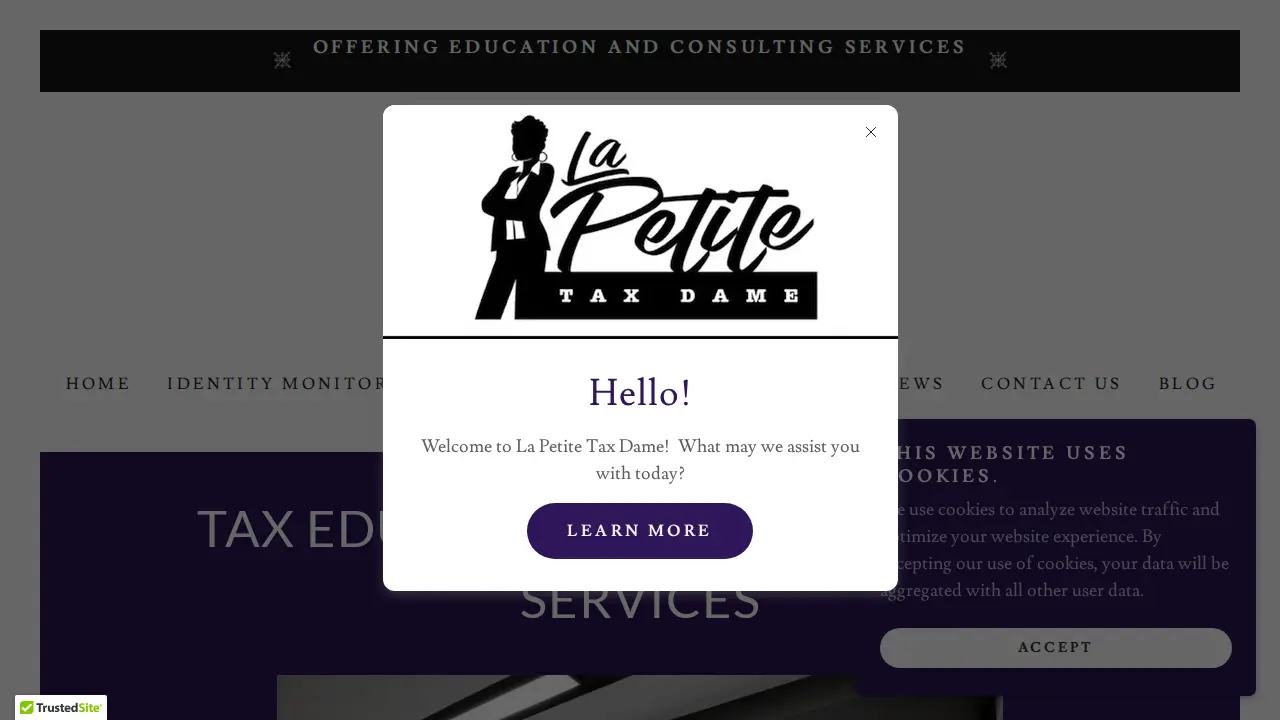 La Petite Tax Dame page