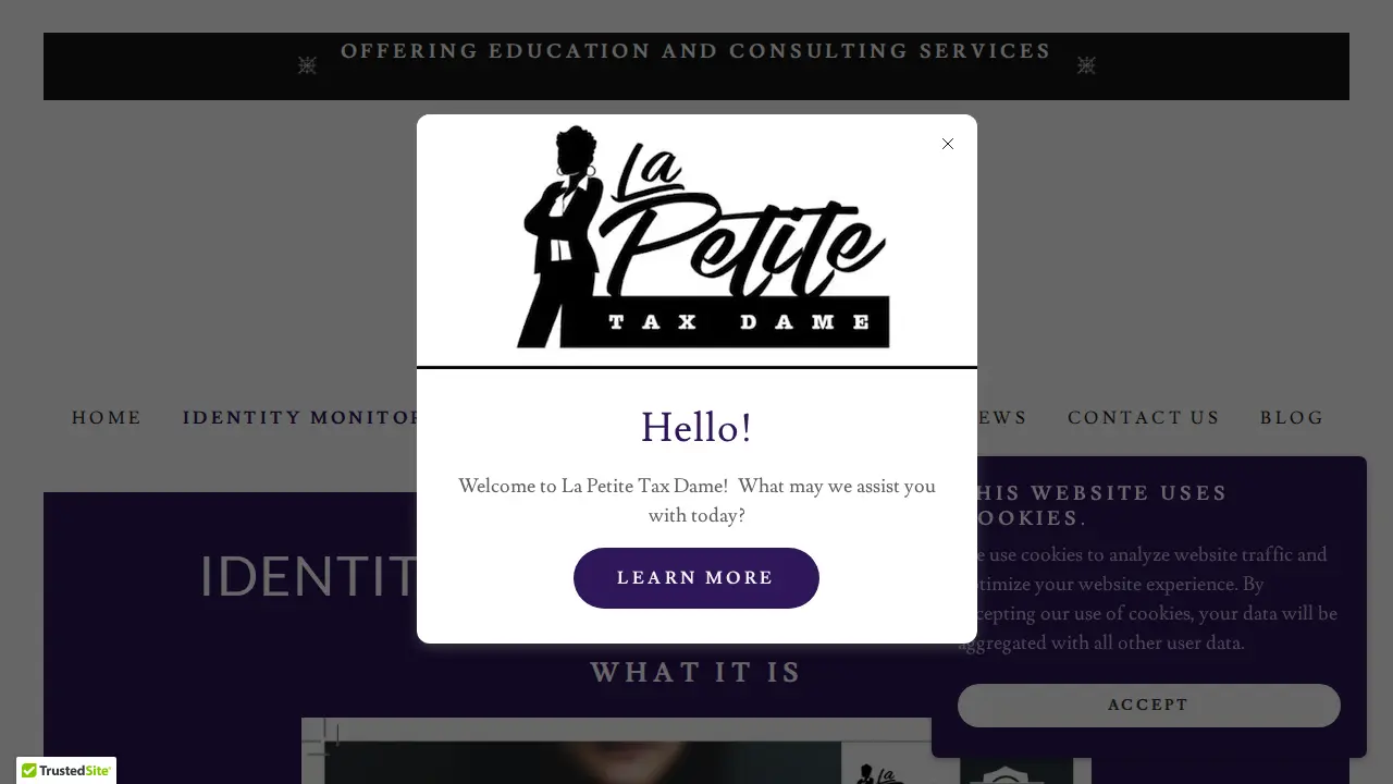 La Petite Tax Dame page
