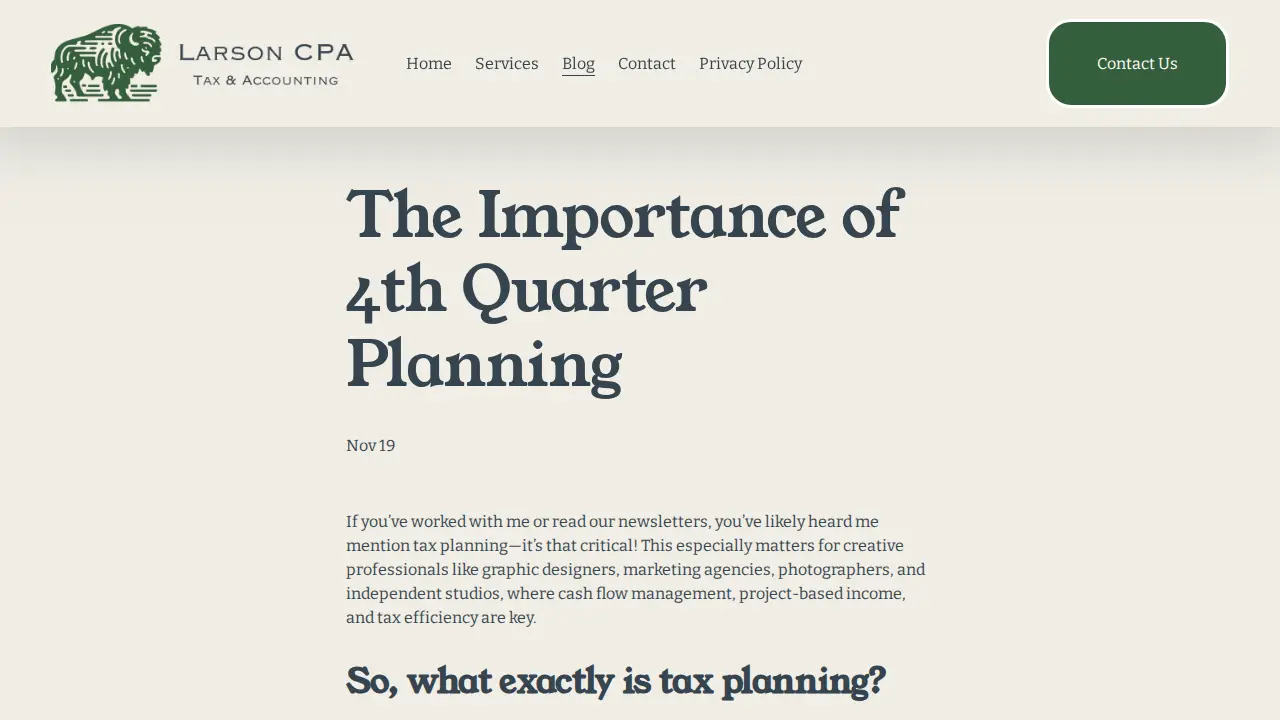 Larson CPA PLLC page
