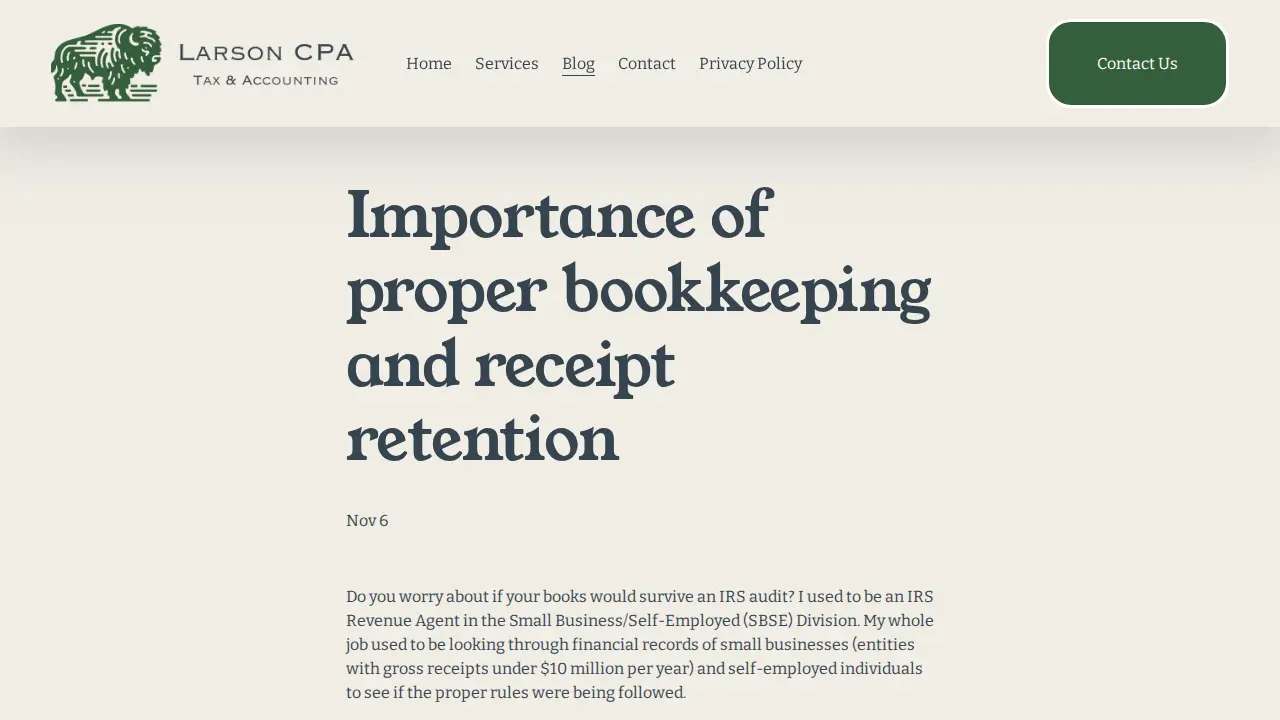 Larson CPA PLLC page