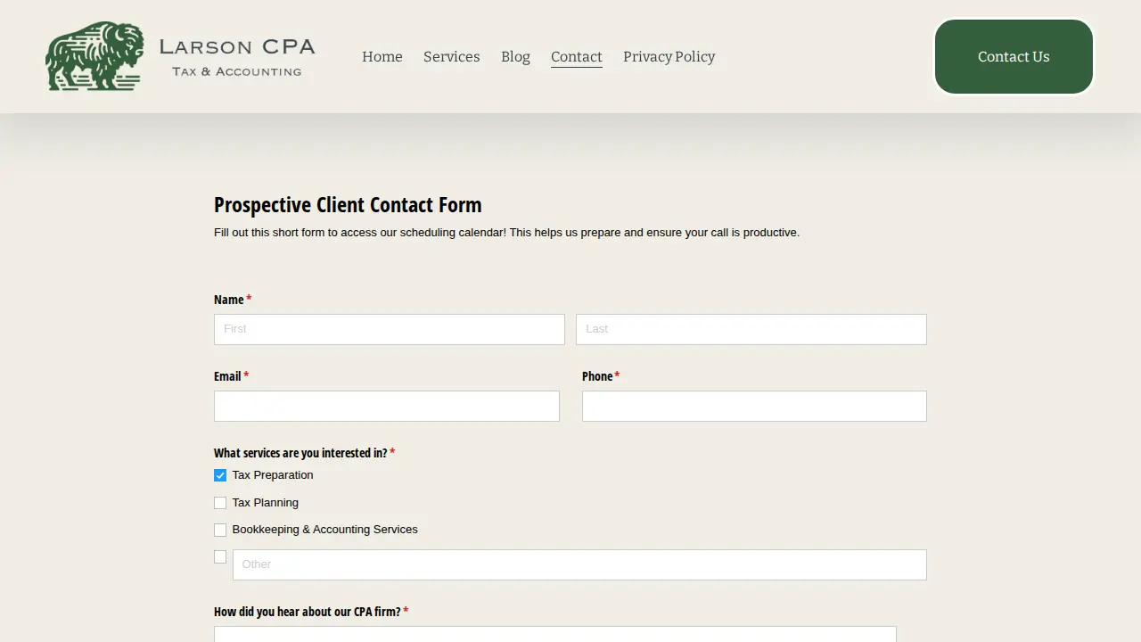 Larson CPA PLLC page