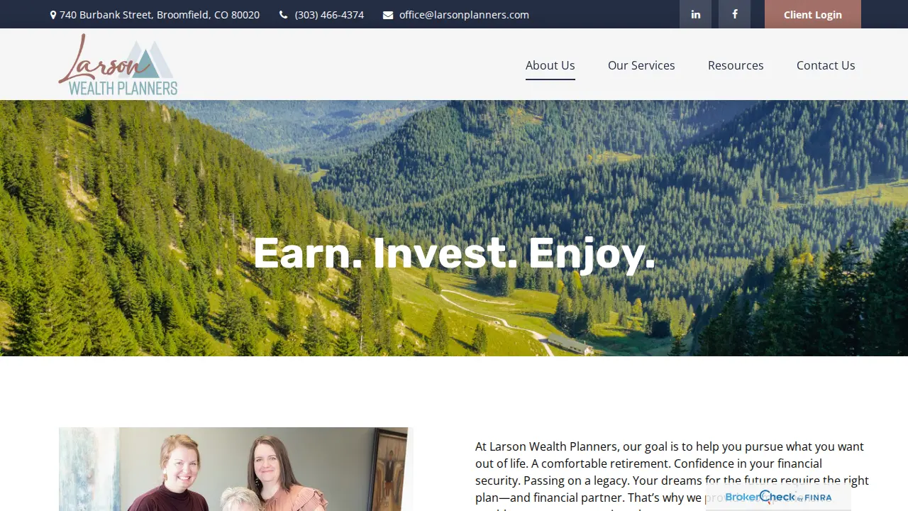 Larson Wealth Planners page