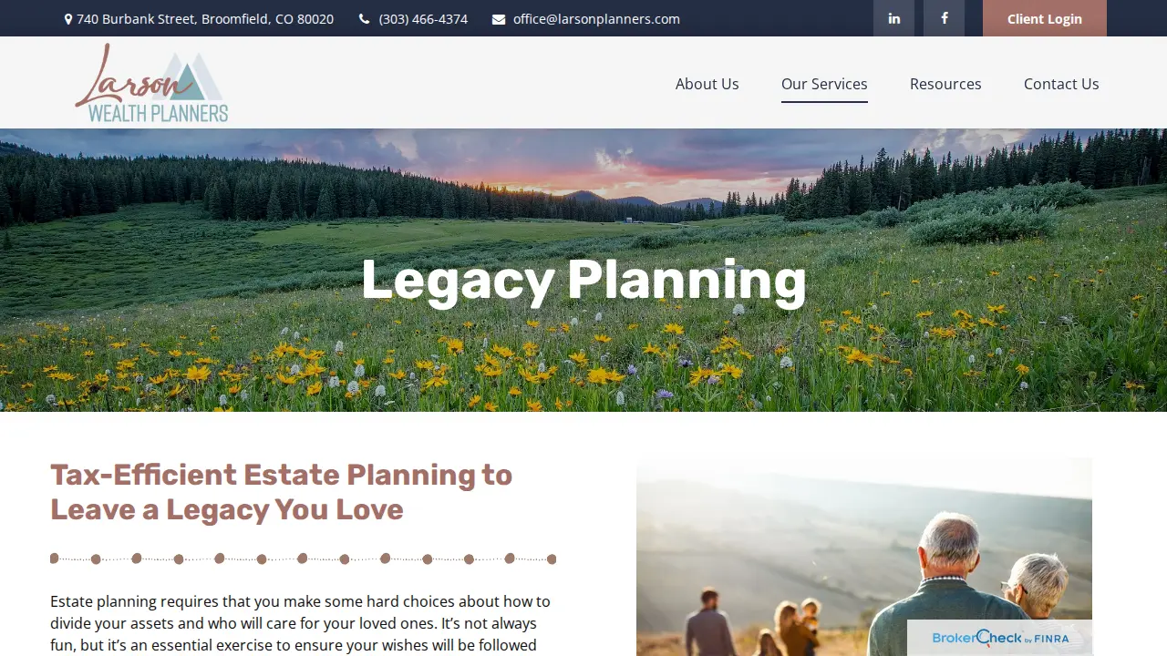 Larson Wealth Planners page