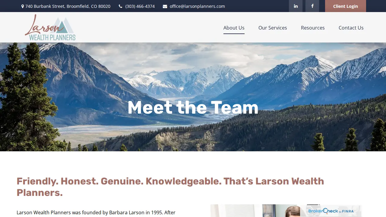 Larson Wealth Planners page