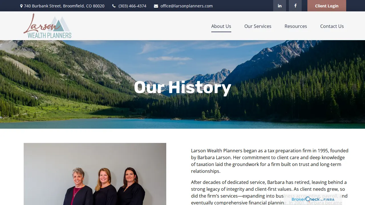 Larson Wealth Planners page