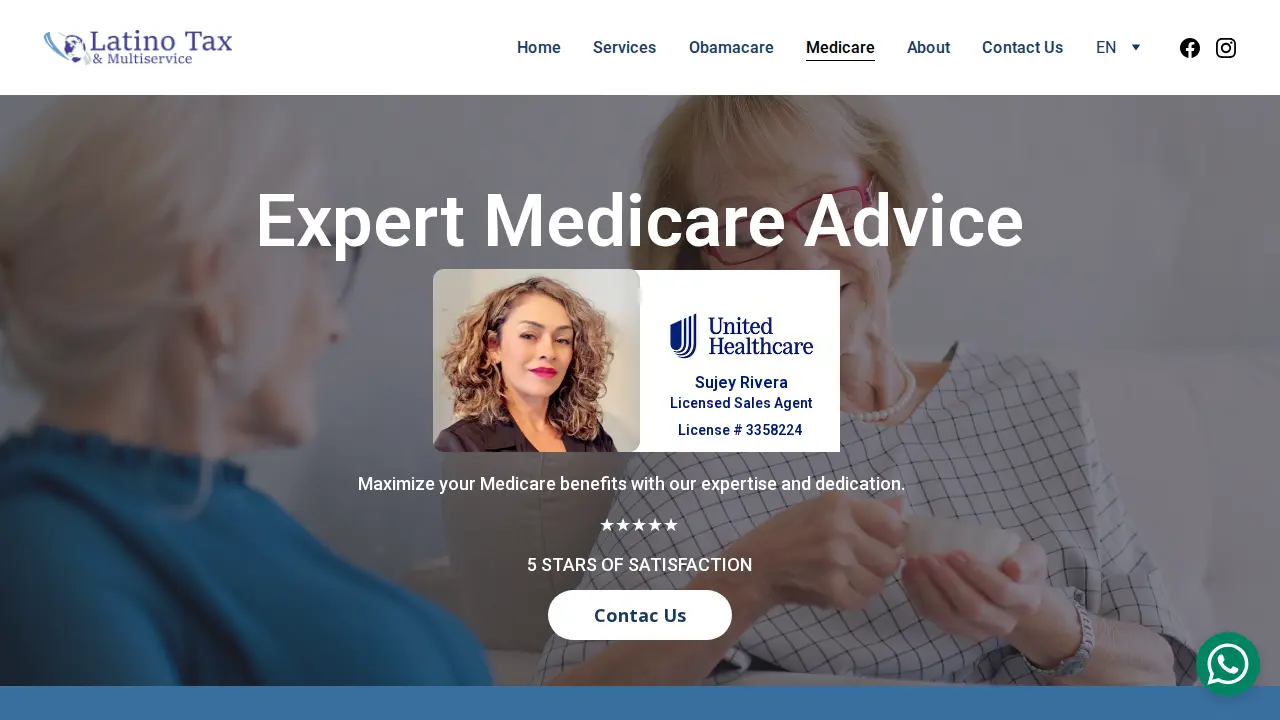 Latino Tax & Multiservice page