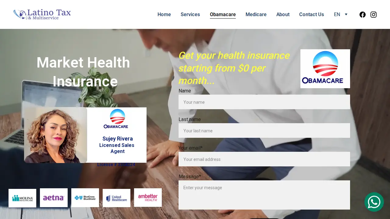 Latino Tax & Multiservice page