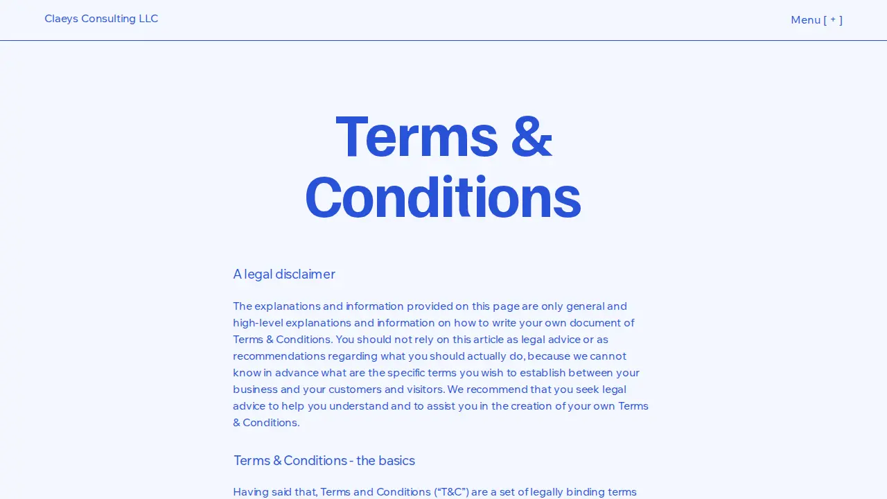 Claeys Consulting LLC page
