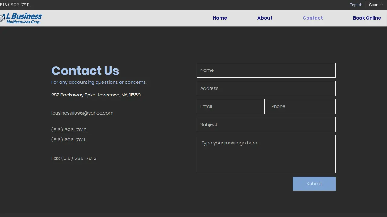 L Business Multi Services page