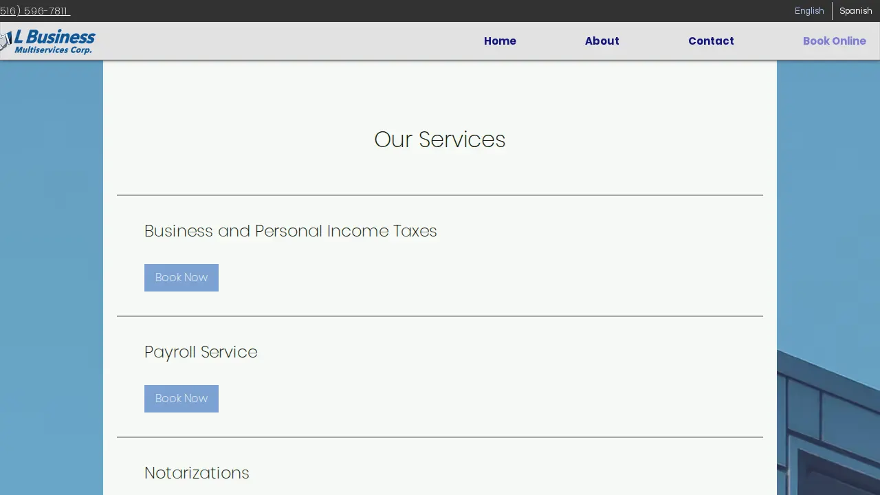 L Business Multi Services page