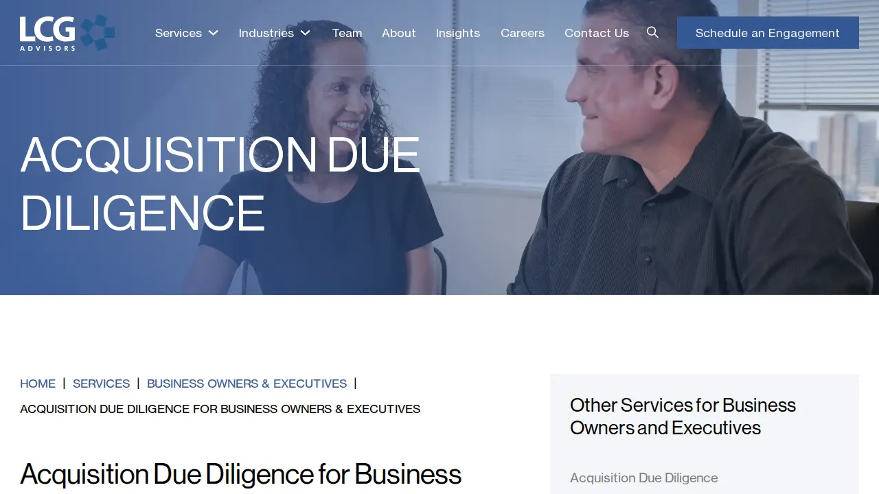 LCG Advisors page