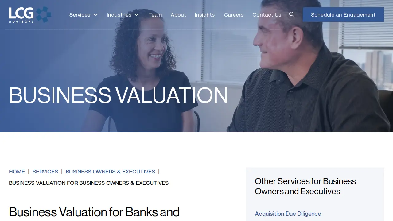 LCG Advisors page