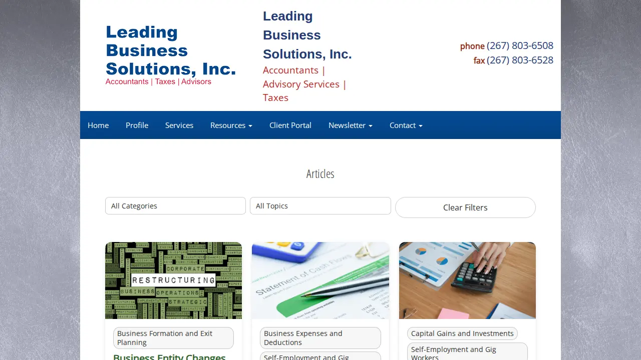 Leading Business Solutions, Inc page