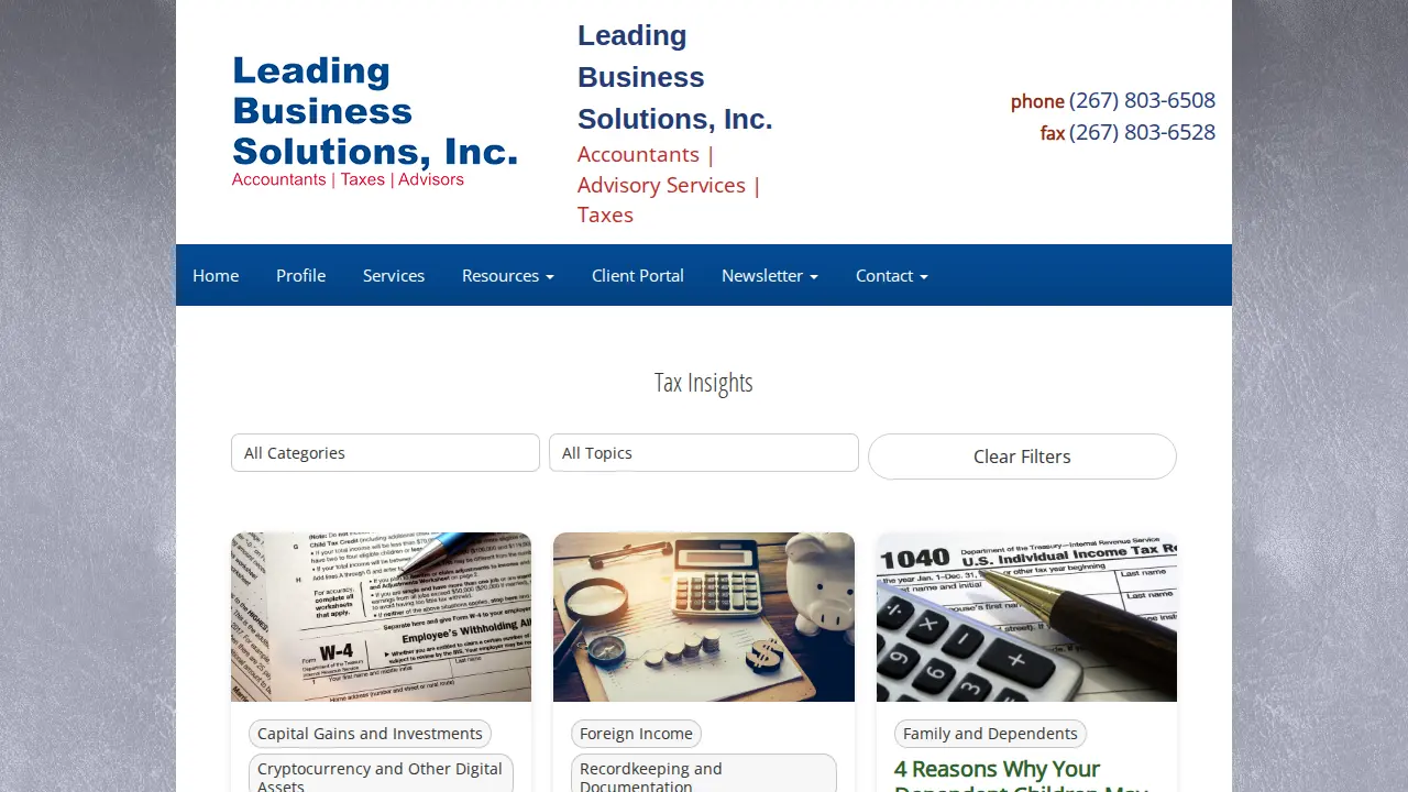 Leading Business Solutions, Inc page