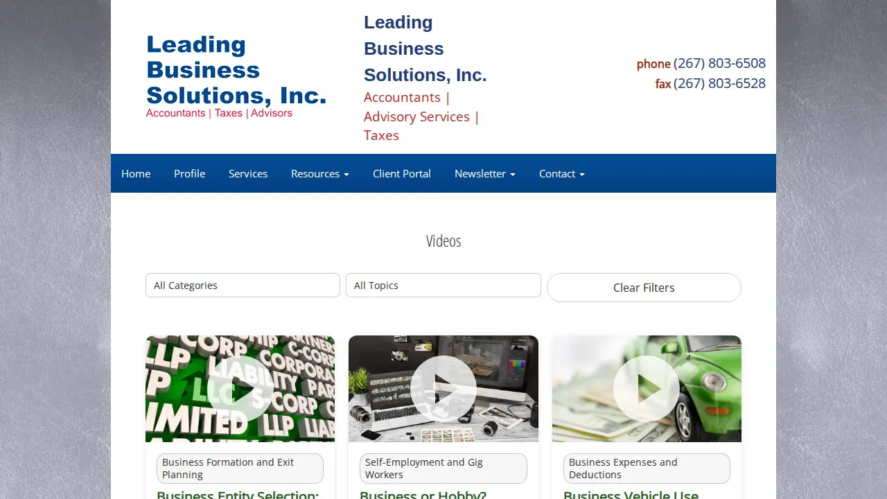 Leading Business Solutions, Inc page