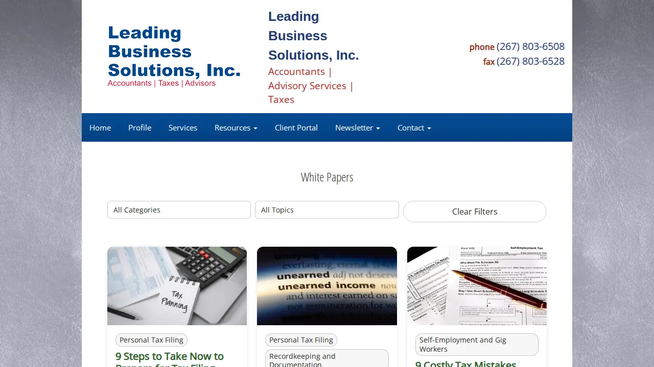 Leading Business Solutions, Inc page