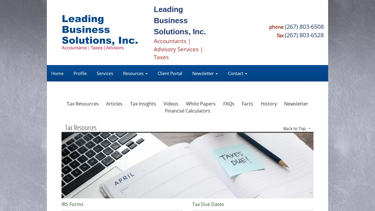 Leading Business Solutions, Inc page