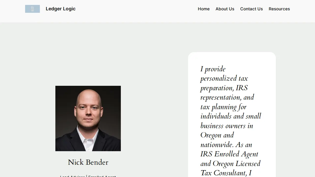 Ledger Logic page