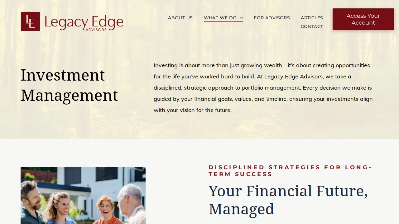 Legacy Edge Advisors page