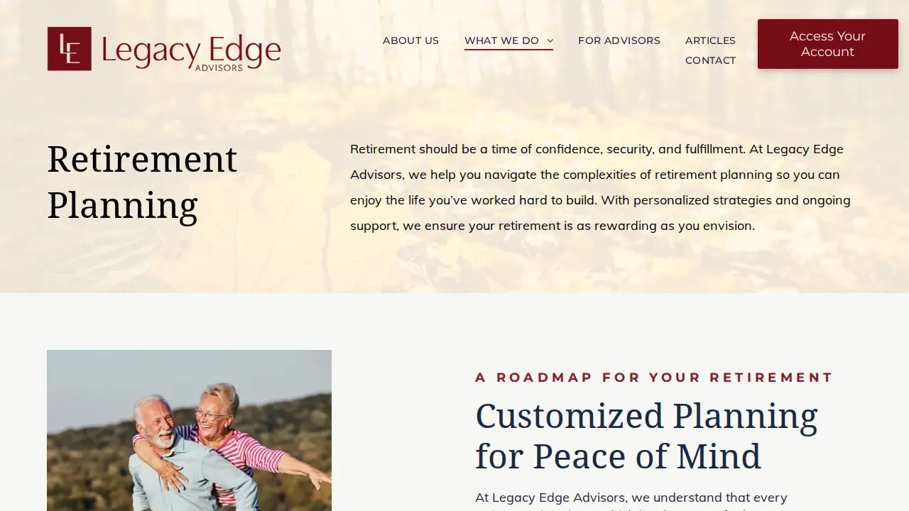 Legacy Edge Advisors page