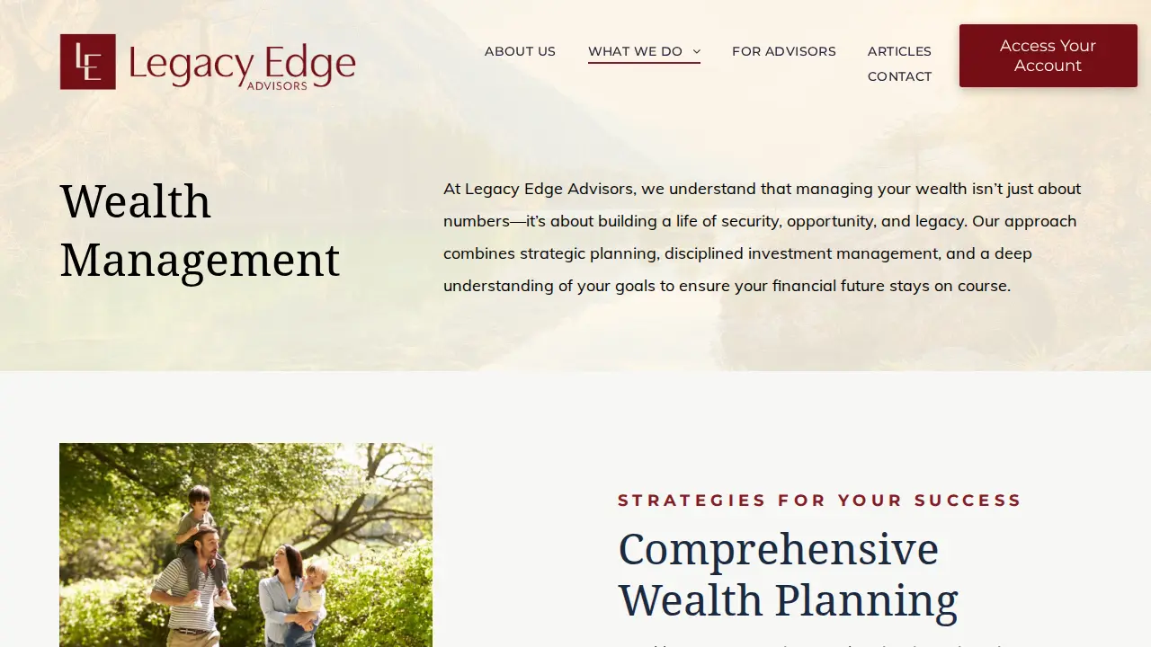 Legacy Edge Advisors page
