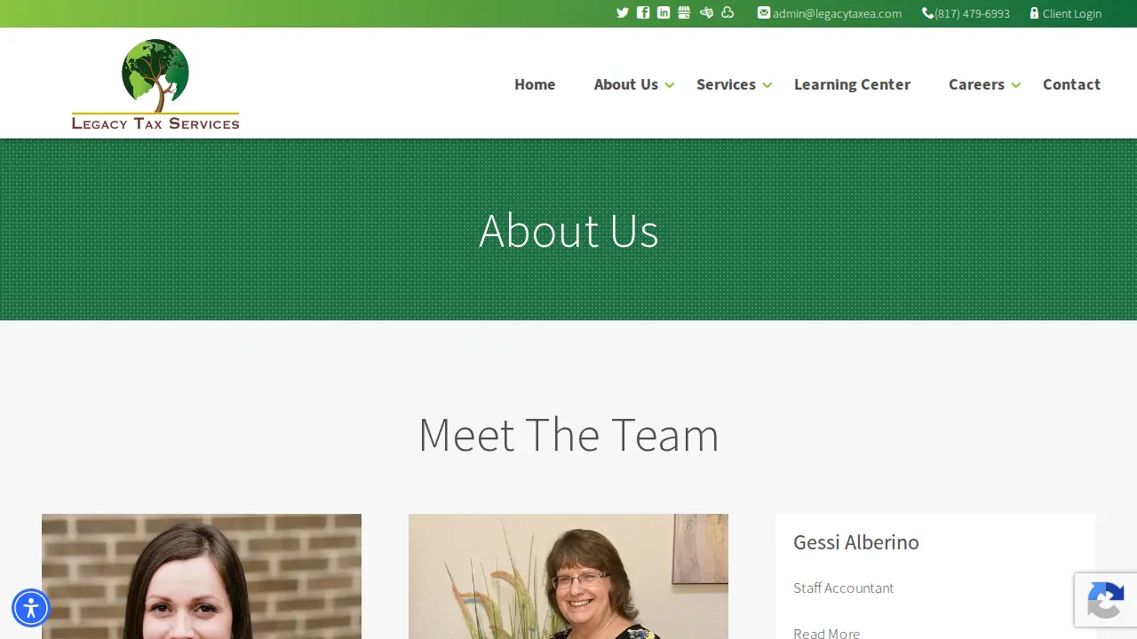 Legacy Tax Services page