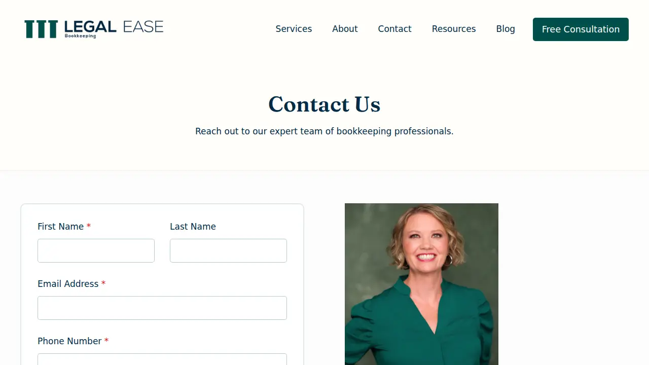 Legal Ease Bookkeeping, LLC page