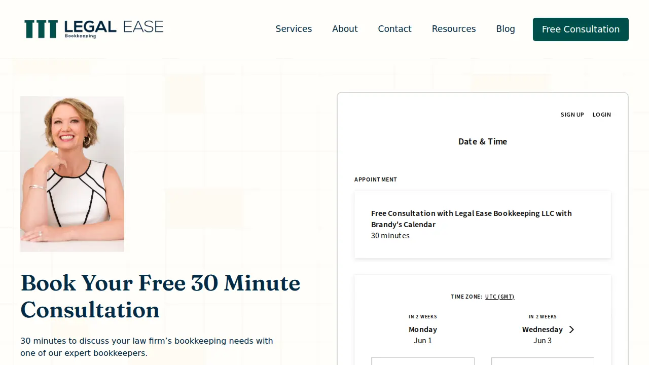 Legal Ease Bookkeeping, LLC page