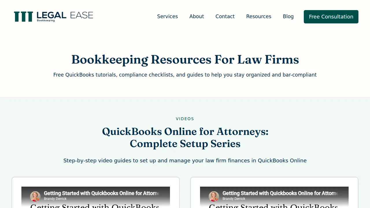 Legal Ease Bookkeeping, LLC page