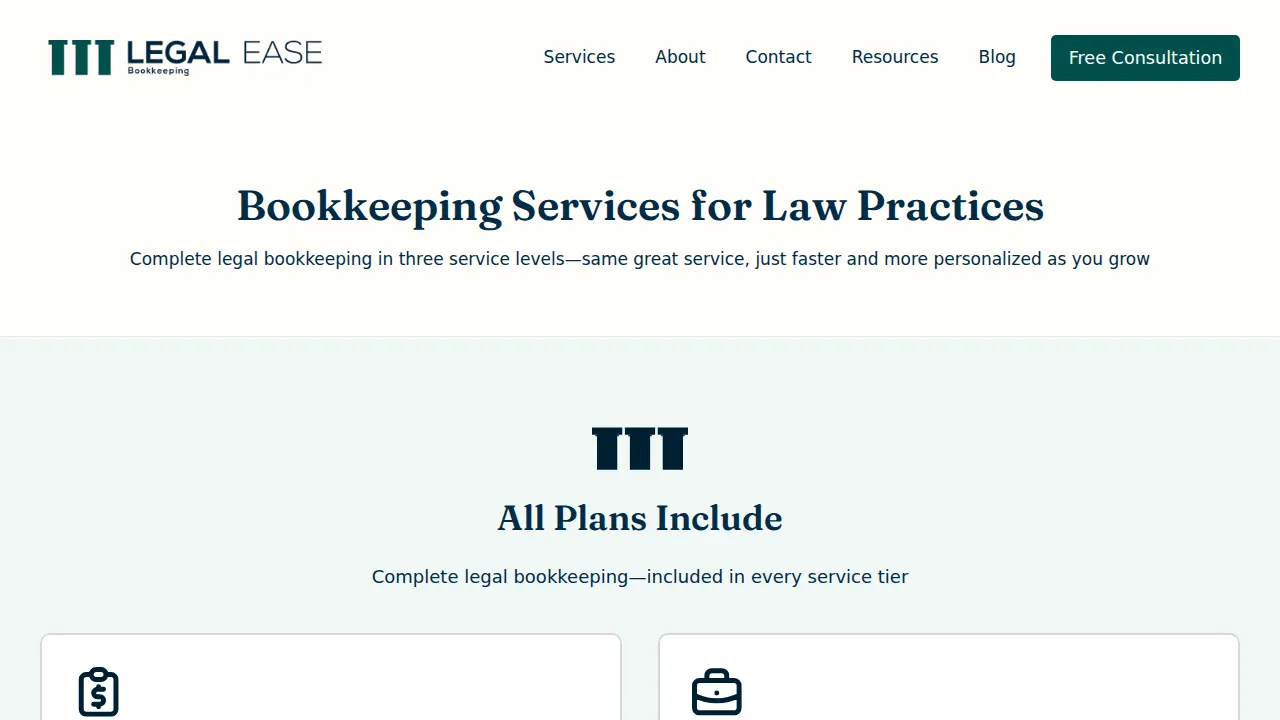 Legal Ease Bookkeeping, LLC page
