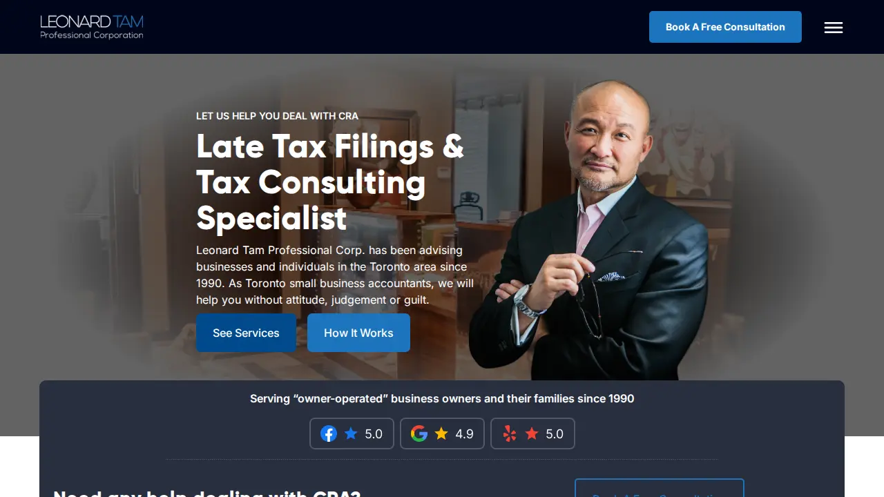 Leonard Tam CPA Team - Toronto Small Business Accountant website