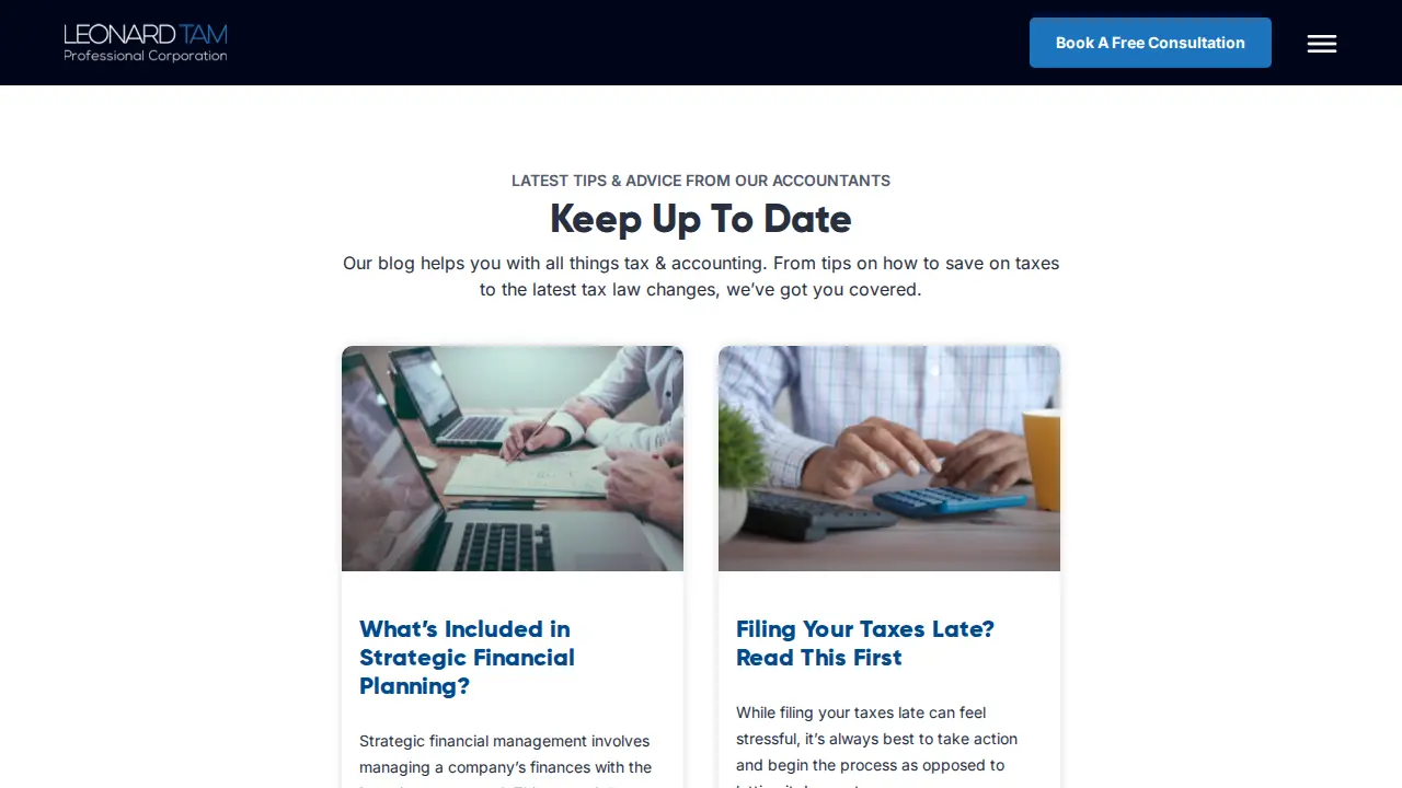 Leonard Tam CPA Team - Toronto Small Business Accountant page