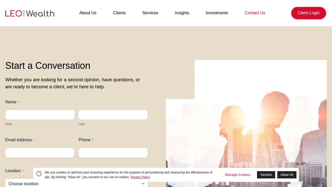 LEO Wealth page
