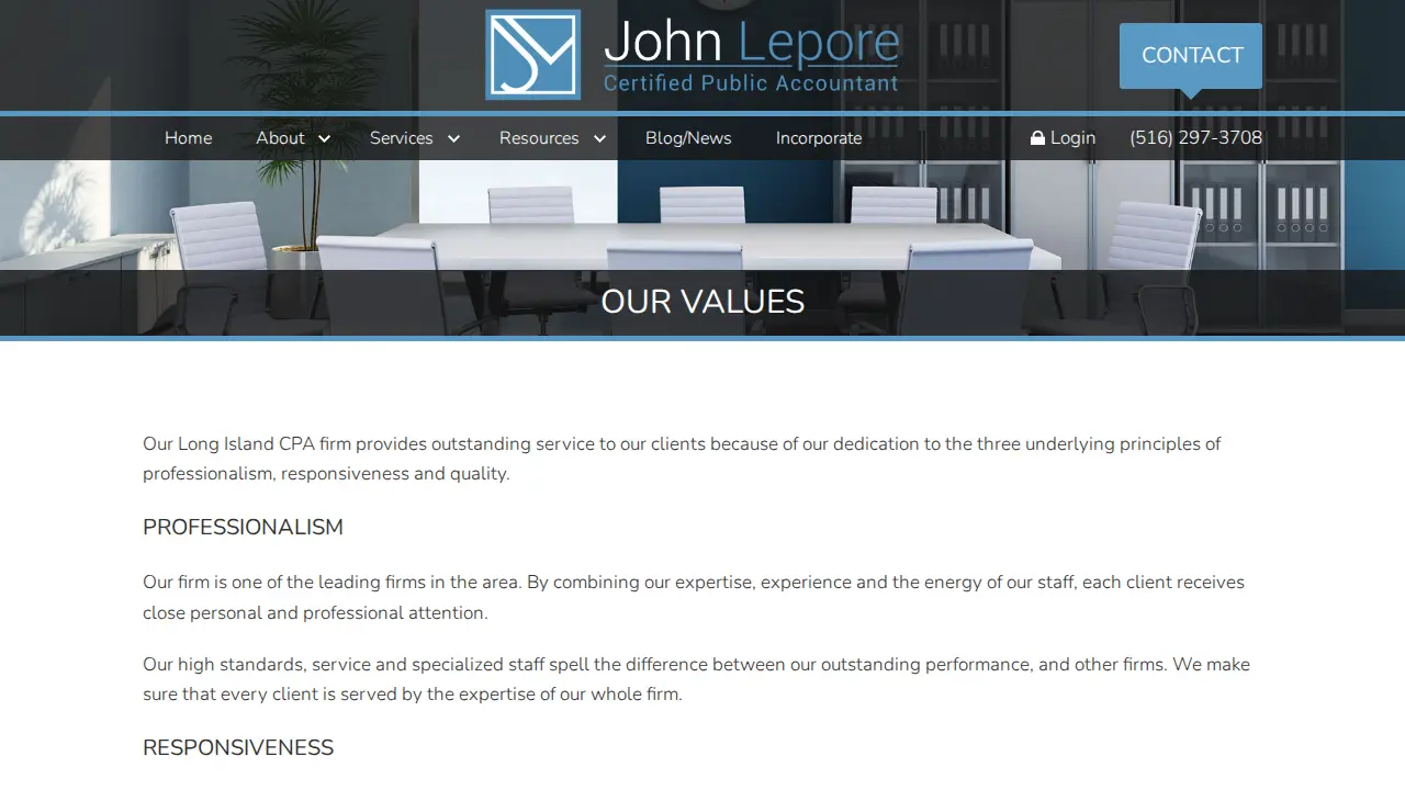 John Lepore, CPA page