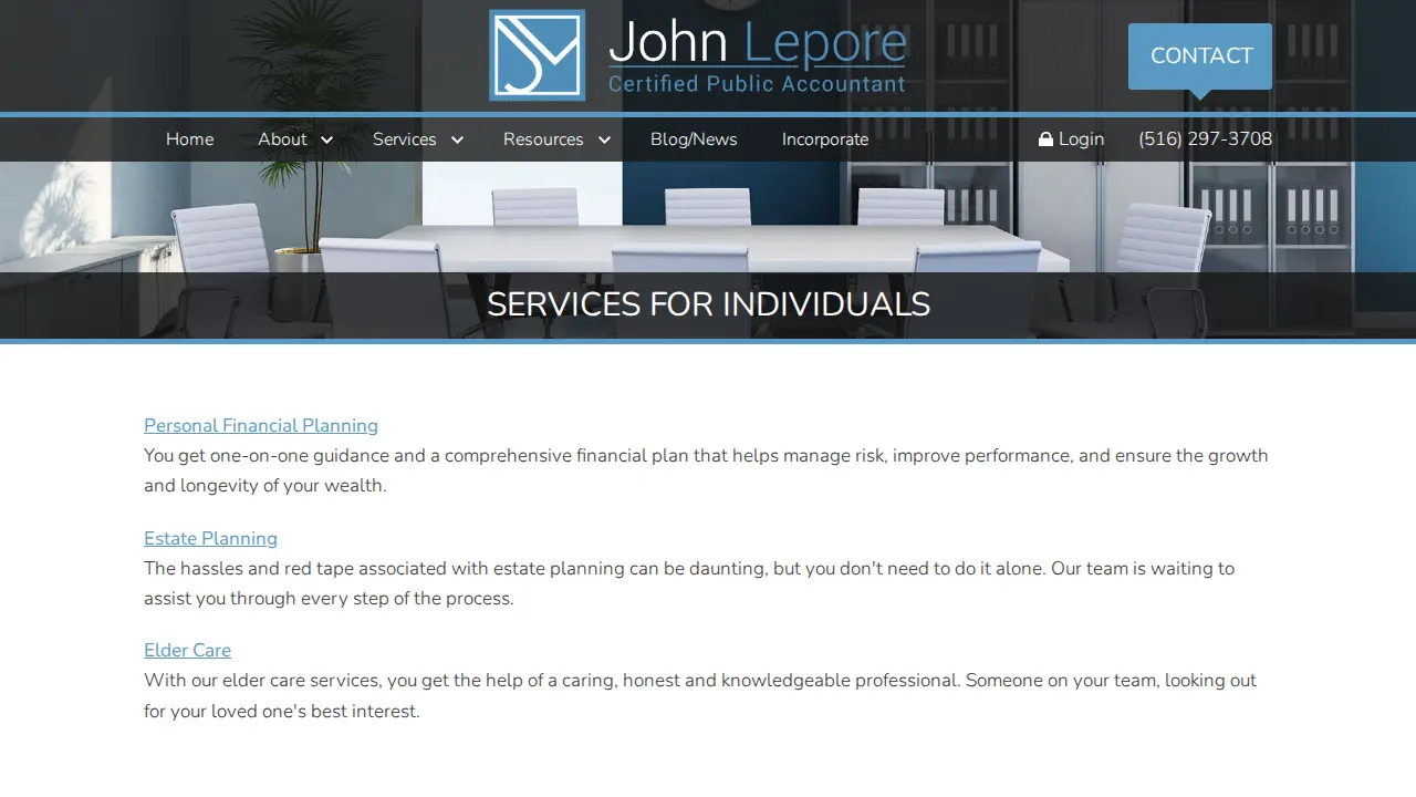 John Lepore, CPA page