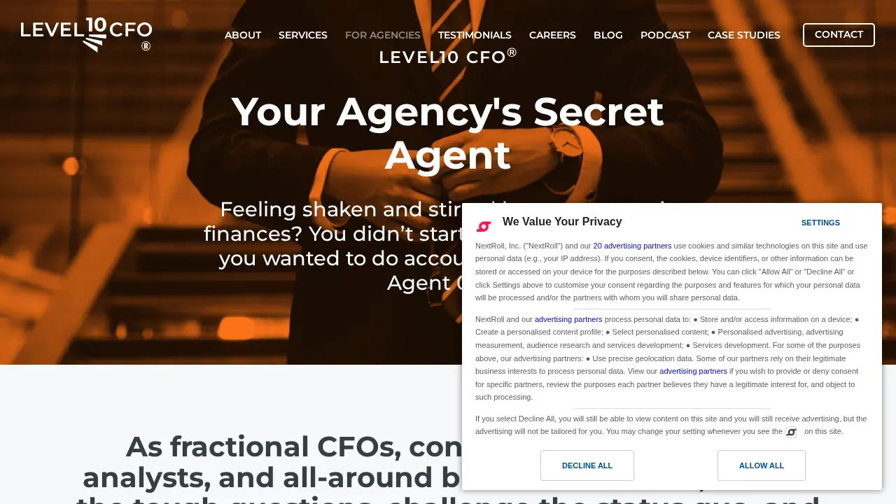 Level10 CFO page