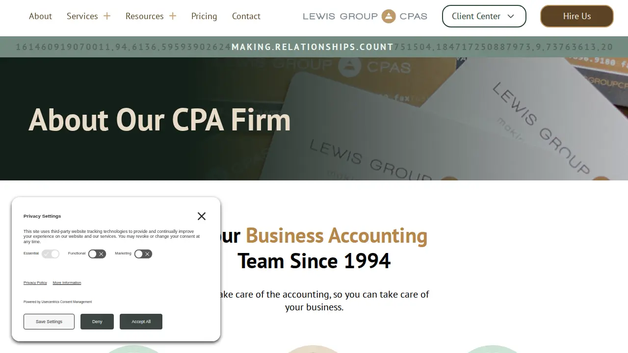 Lewis Group CPAs, P.C. page