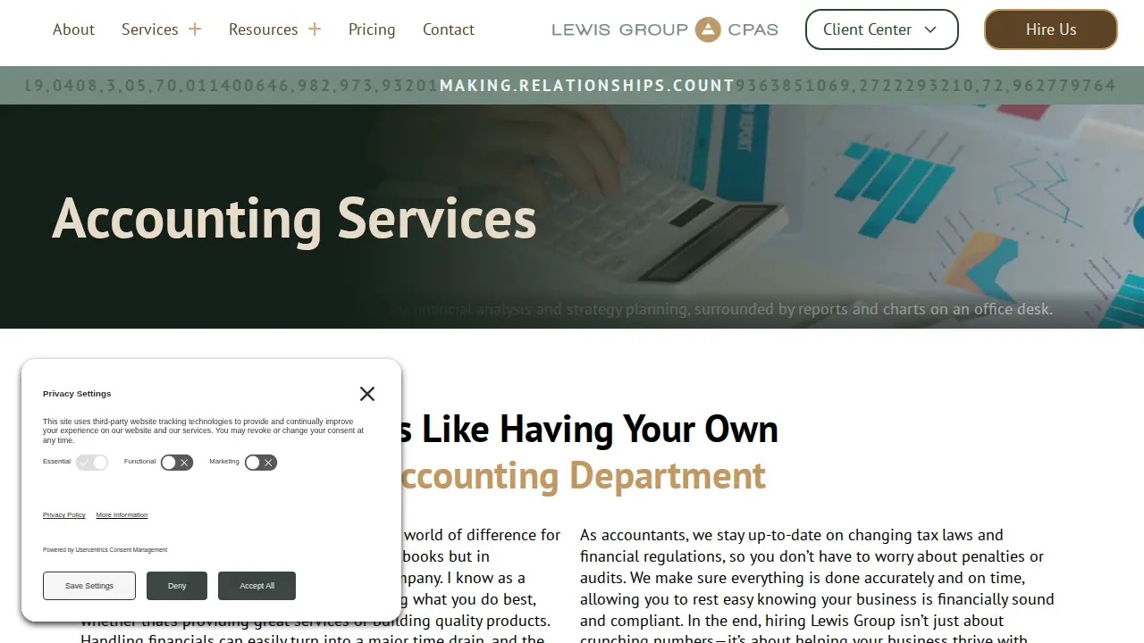 Lewis Group CPAs, P.C. page