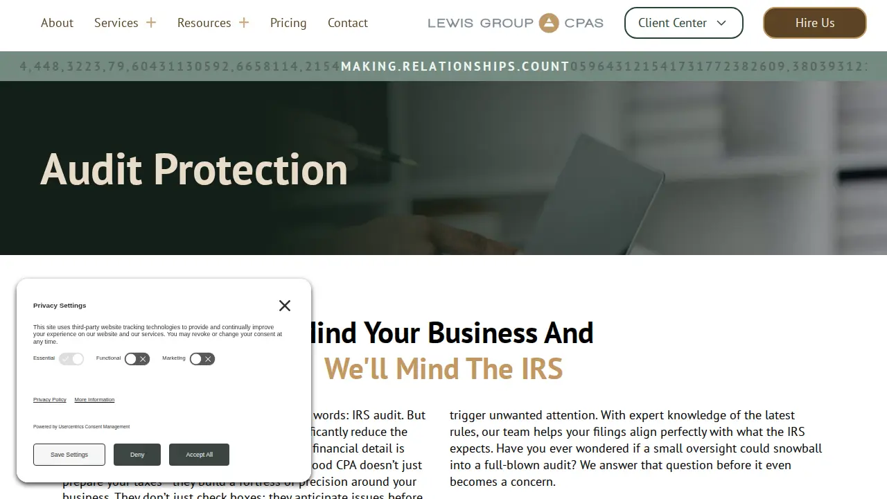 Lewis Group CPAs, P.C. page